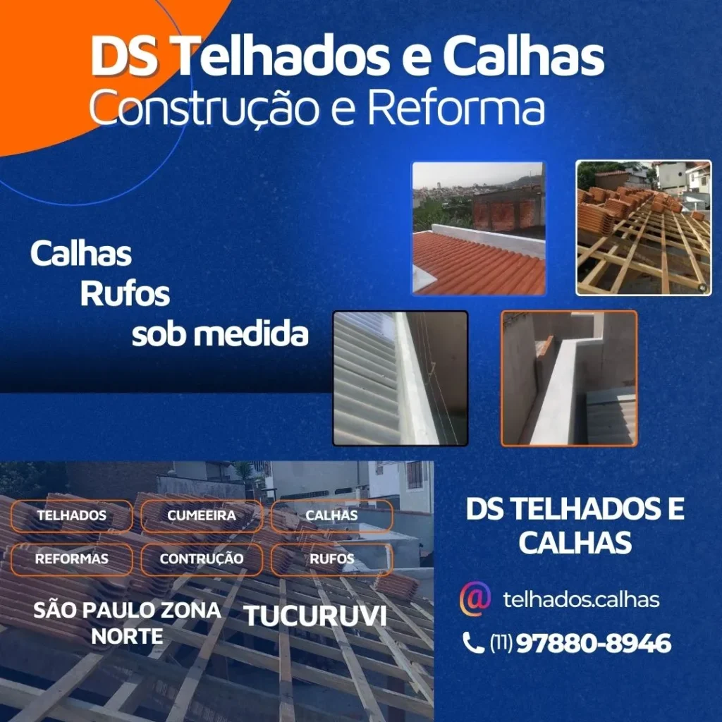 DS Calhas Rufos e Telhados no Tucuruvi DS Calhas Rufos e Telhados no Tucuruvi