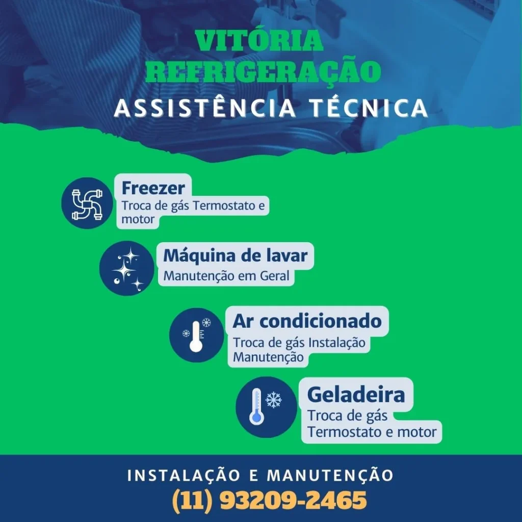 Vitória Refrigeração conserto de freezer, maquina de lavar, ar condicionado e Geladeira